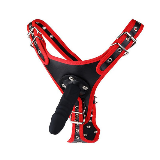 Strap on Dildo LovePlay™ AlwaysHard, din piele ecologica si silicon non-toxic, design universal si ajustabil - LovePlay