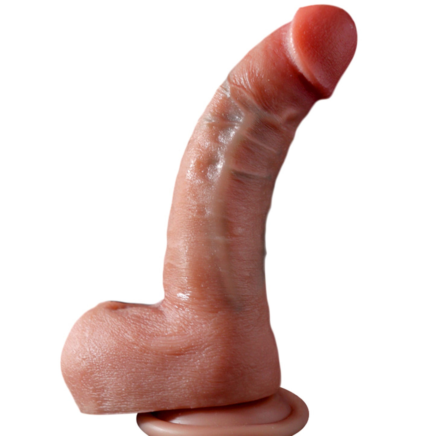 Dildo Ultra-Realistic Loveplay™ ClassicHim, cu vene proeminente din silicon de inalta calitate, cu ventuza pentru fixare usoara, rezistent la apa, 18.8 x 3.7 cm, lungime inserabila 13 cm, 285 g - LovePlay