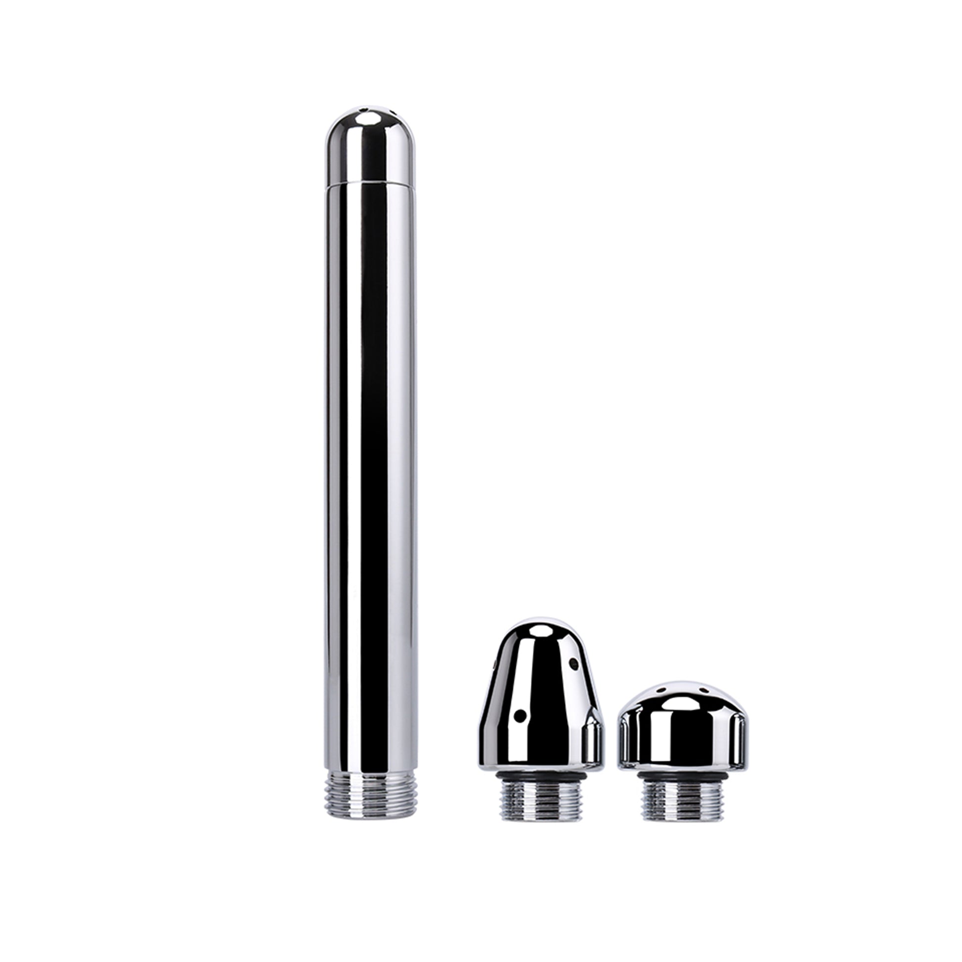 Dus Anal si Vaginal LovePlay™ Clean, din aluminiu, cu jet poros, pentru femei si barbati, cu doua capete diferite - LovePlay