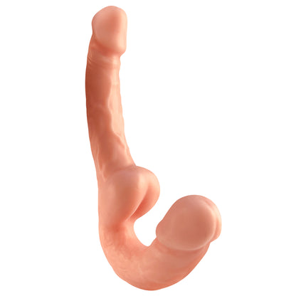 Dildo LovePlay™️ cu doua capete, cu stimulare vaginala si anala, design curbat pentru stimularea punctului G, flexibil, dildo dublu usor de curatat si rezistent la apa, diametru 3.6 cm, lungime totala 23.5 cm, capatul mic 4.2 cm, din silicon premium - LovePlay