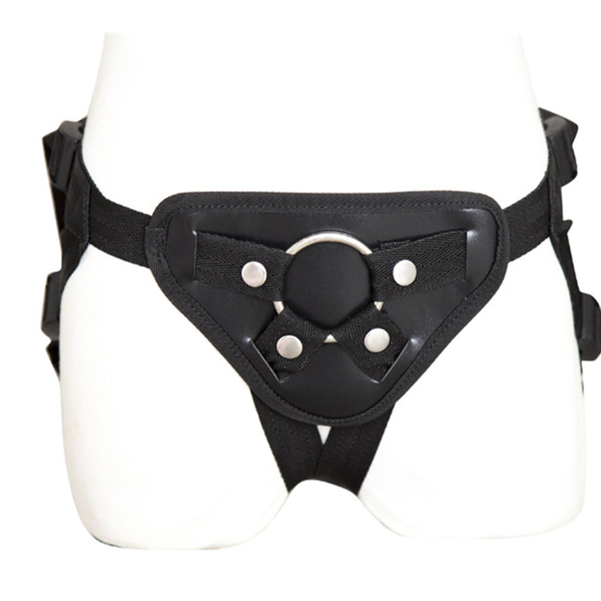 Ham Bondage LovePlay™ din piele pentru dominare - Chiloti ajustabili Unisex, compatibil cu orice tip de dildo, accesoriu BDSM, design Universal pentru confort maxim, Negru - LovePlay