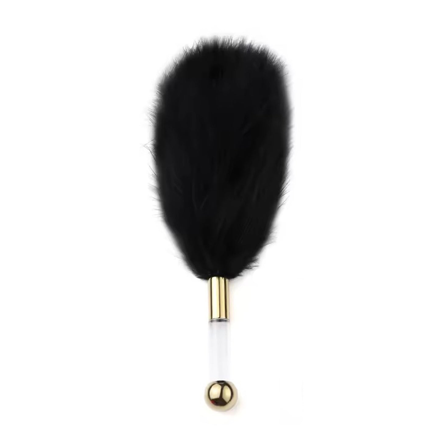 Pana naturala fina LovePlay™ Teasing, pentru jocuri de cuplu, BDSM, design simplu, negru - LovePlay
