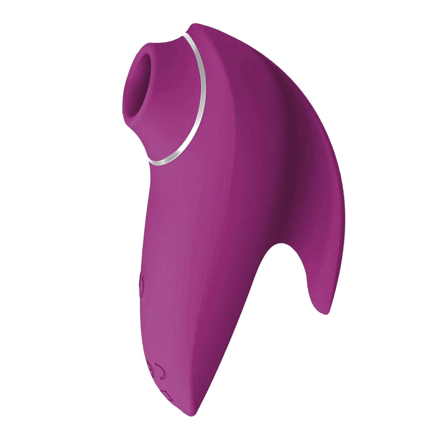 Vibrator 2 in 1  din silicon LovePlay™ Dual Pleasure, pentru femei, rezistent la apa, discret si usor de curatat, pentru stimularea clitoridiana si a sanilor, cu functie de suctiune, mov
