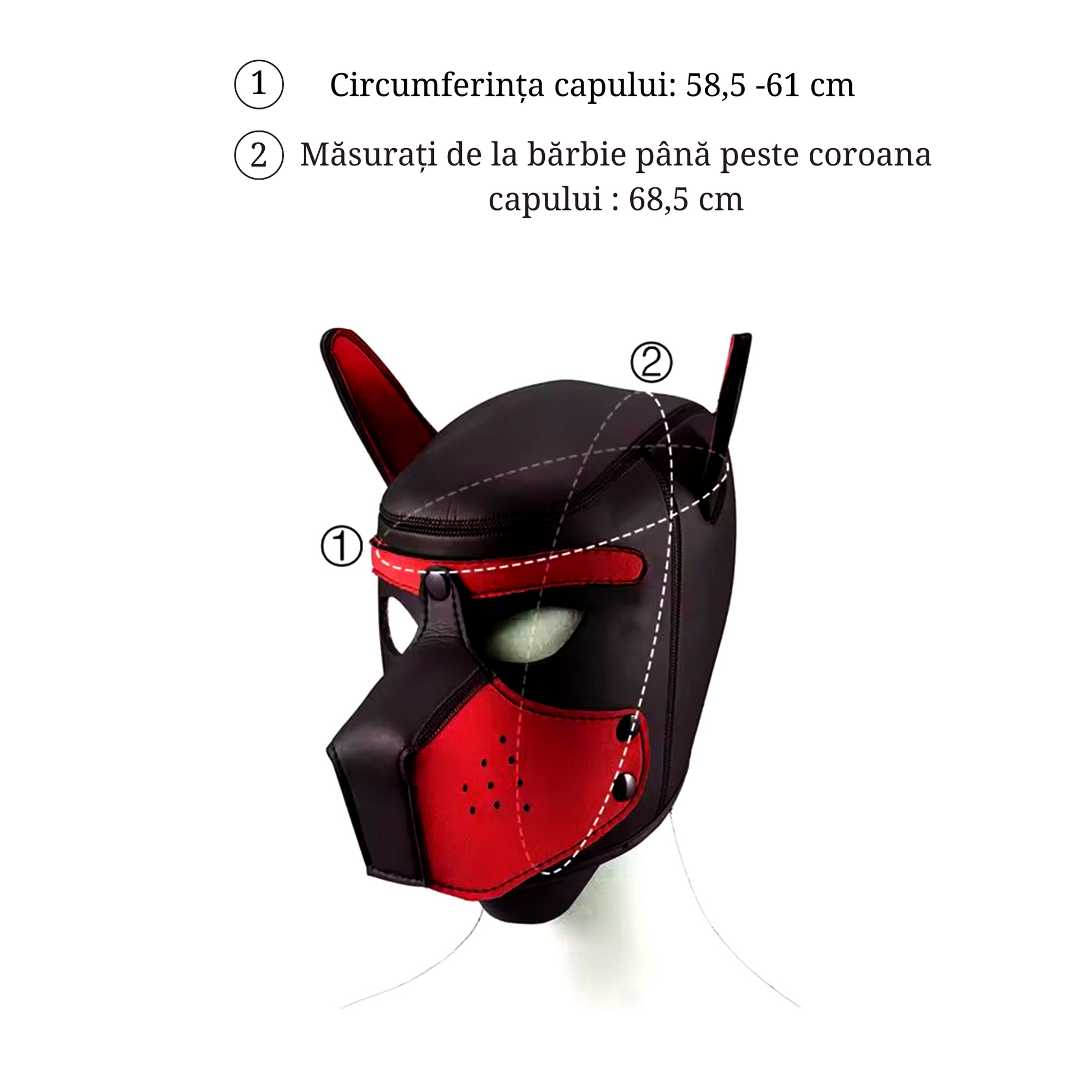 Masca BDSM din neopren MyPuppy LovePlay™, pentru jocuri de rol in cuplu, in forma de caine - LovePlay