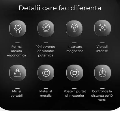 Dop anal cu vibratii LovePlay™ GameOn, cu 10 frecvente diferite, stimulare punct G, control de la distanta prin telecomanda, rezistent la apa, din otel inoxidabil, reincarcabil prin acumulator - LovePlay