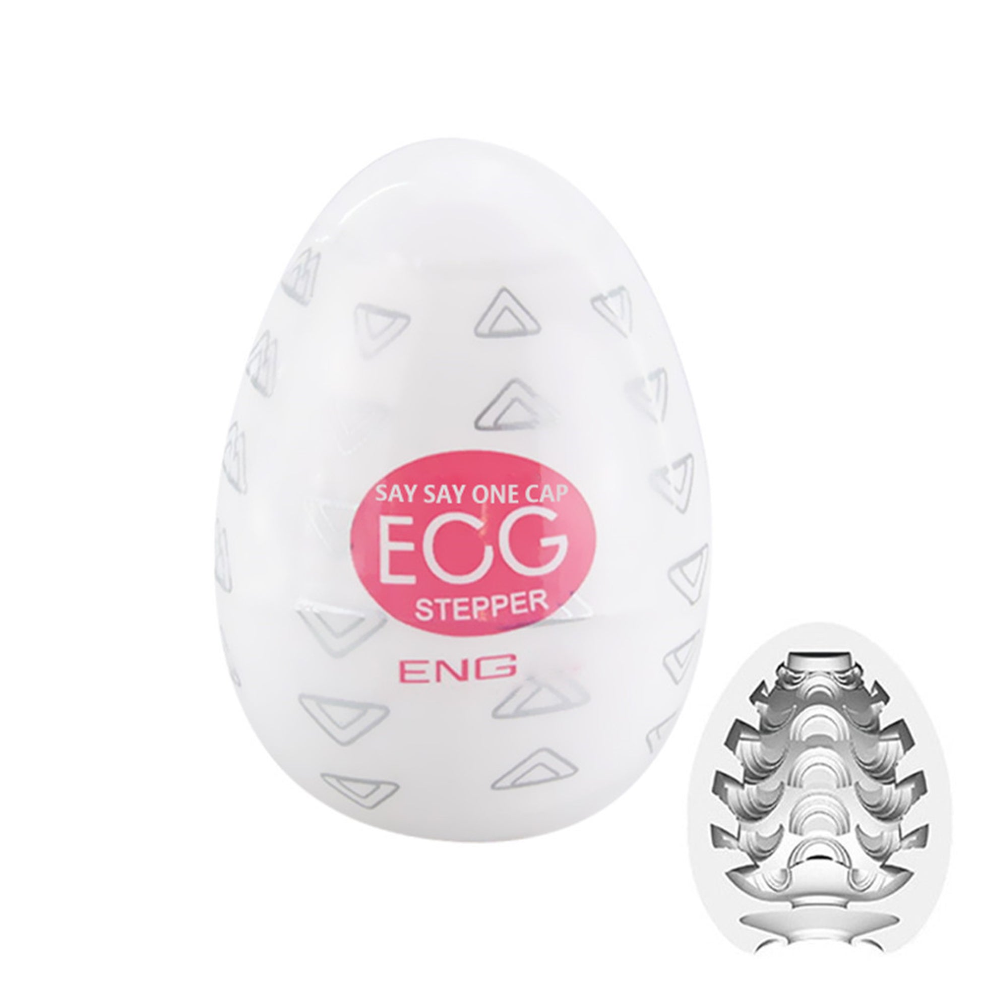 Masturbator tip vagin LovePlay™ Egg, cu textura de scoica, portabil, din silicon, roz - LovePlay