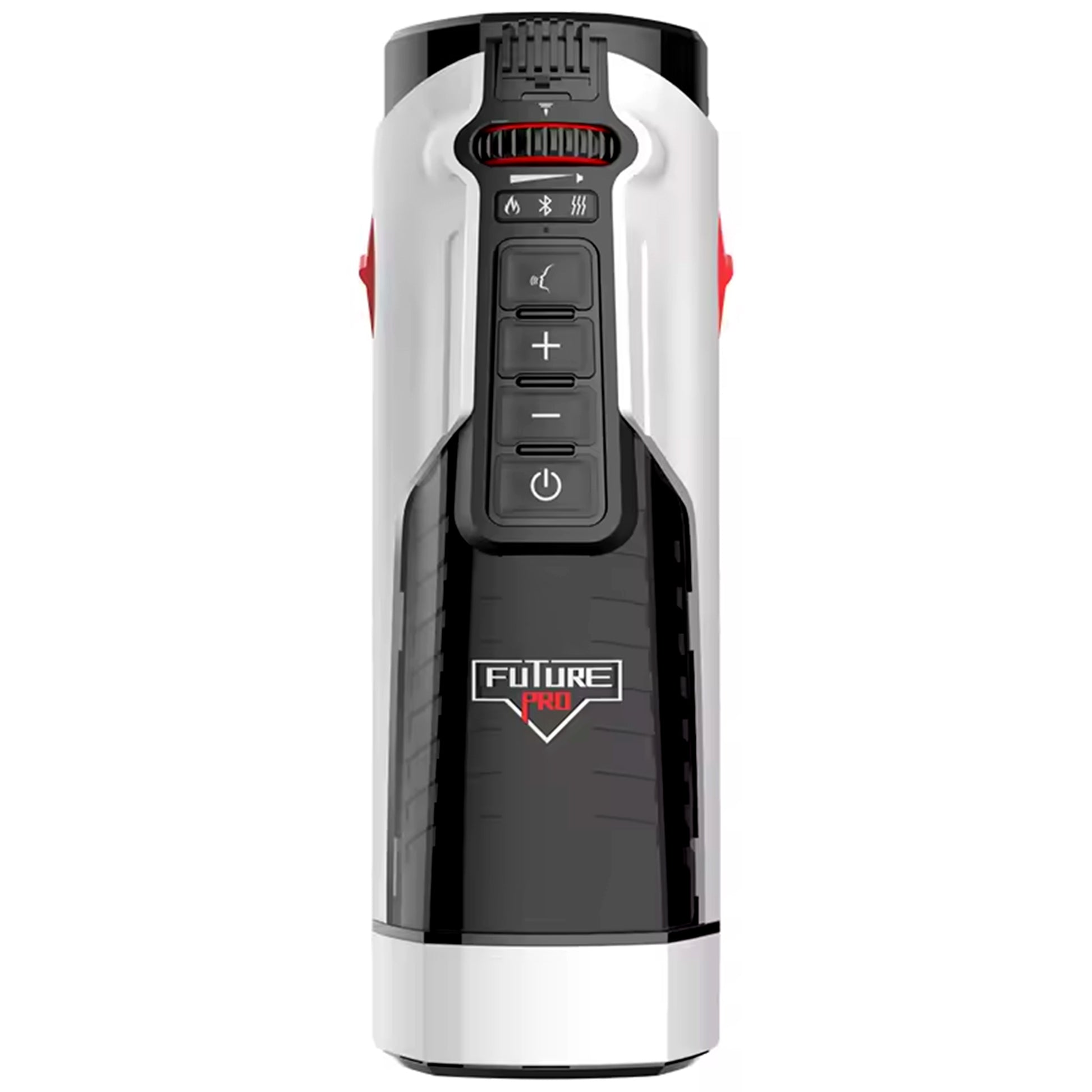Masturbator Automat LovePlay™ FuturePro, 10 Viteze, 10 Moduri de Suctiune, Incalzire 360° cu Aer Cald 40°C, Piston Dual cu Volante, Miscare Telescopica Reglabila 2–12 cm, Silicon Premium, Alb - LovePlay
