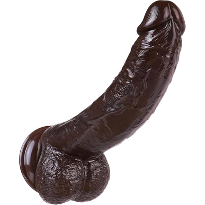 Dildo Ultra-Realistic Loveplay ClassicHim, lungime inserabila 19 cm, cu vene proeminente din silicon de inalta calitate, cu ventuza pentru fixare usoara, rezistent la apa, negru - LovePlay