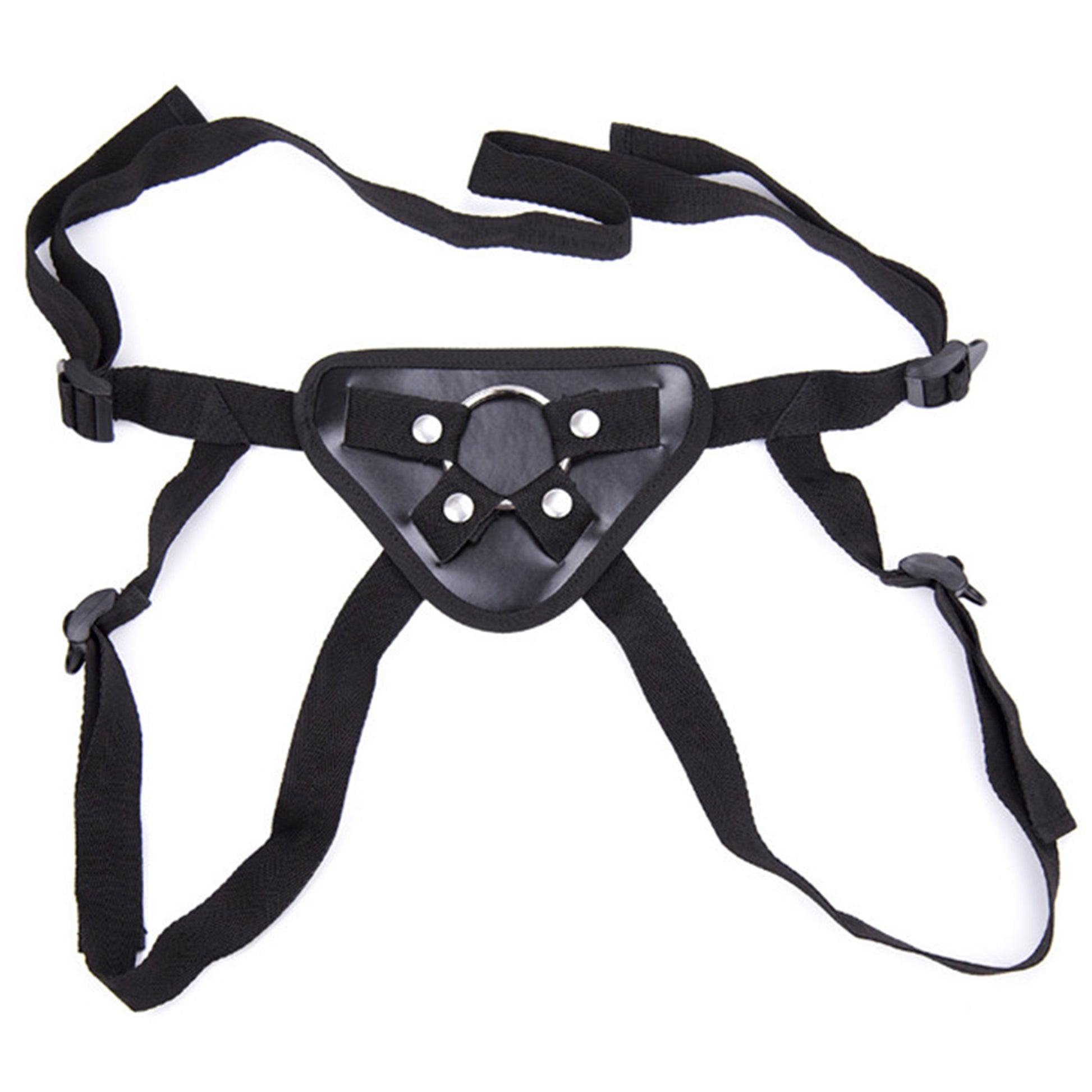 Ham Bondage LovePlay™ din piele pentru dominare - Chiloti ajustabili Unisex, compatibil cu orice tip de dildo, accesoriu BDSM, design Universal pentru confort maxim, Negru - LovePlay