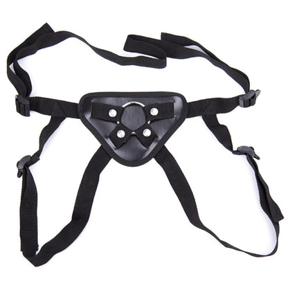 Ham Bondage LovePlay™ din piele pentru dominare - Chiloti ajustabili Unisex, compatibil cu orice tip de dildo, accesoriu BDSM, design Universal pentru confort maxim, Negru - LovePlay