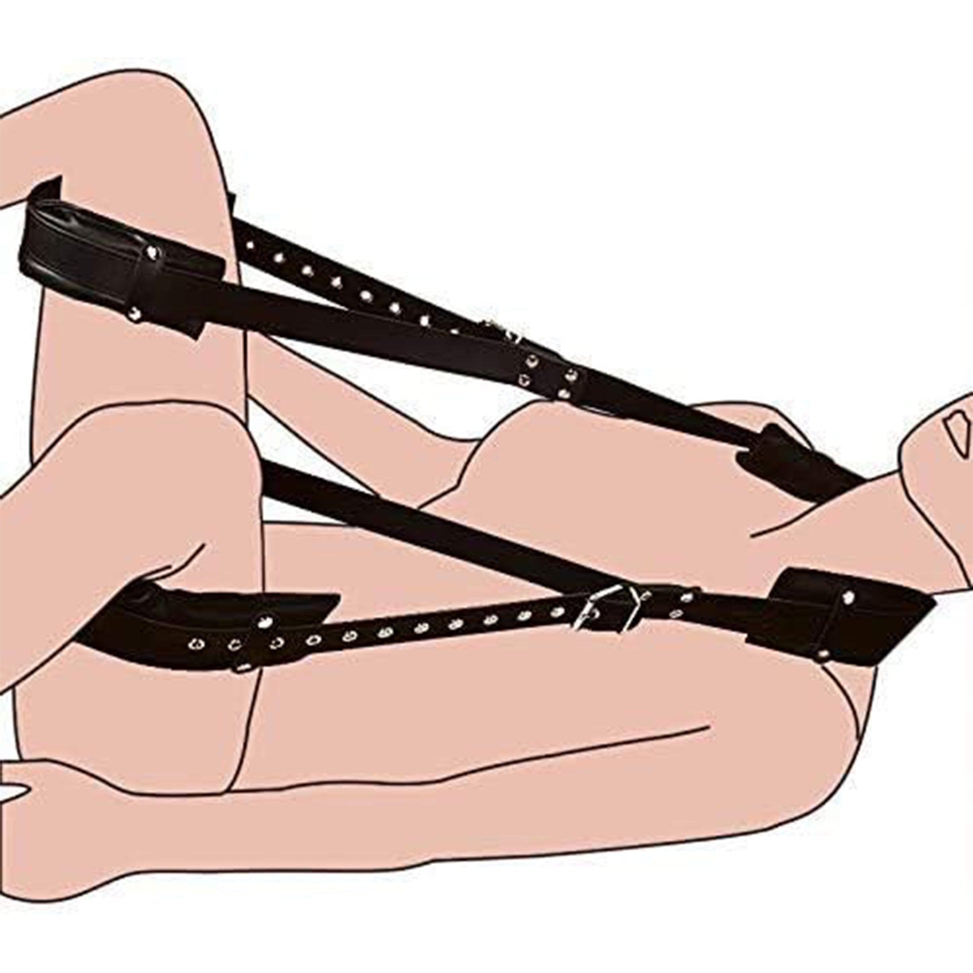 Sistem de fixare si sustinere a gatului si a picioarelor LovePlay™ BDSM, pentru jocuri erotice - LovePlay