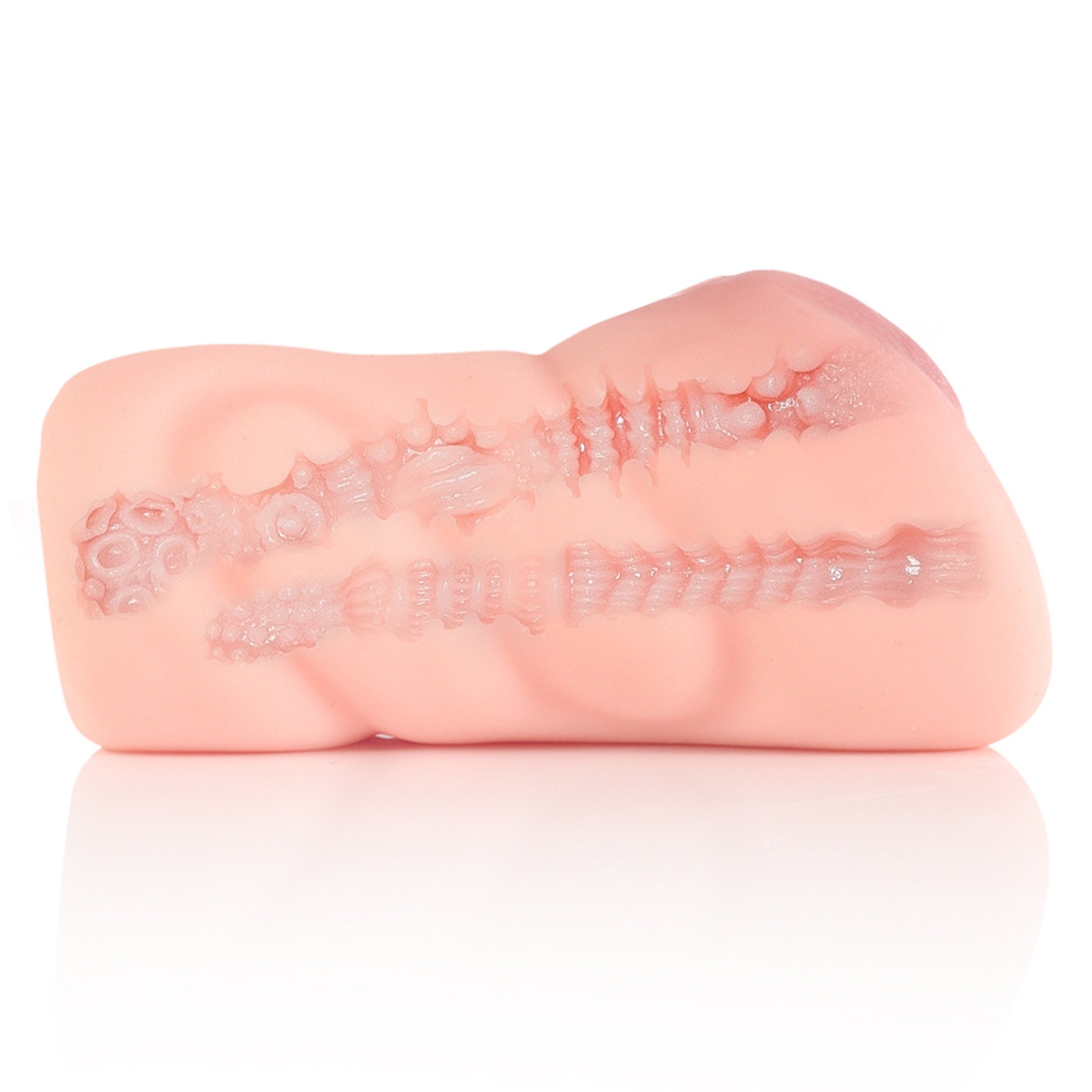 Masturbator LovePlay™ MissHer, ultra-realist, canal vaginal si anal, cu 10 tipuri de vibratie, efect de suctie si stimulare orala canal cu striatii 3D, din silicon premium non-toxic, design anatomic, usor de curatat, rezistent la apa, greutate 700g - LovePlay