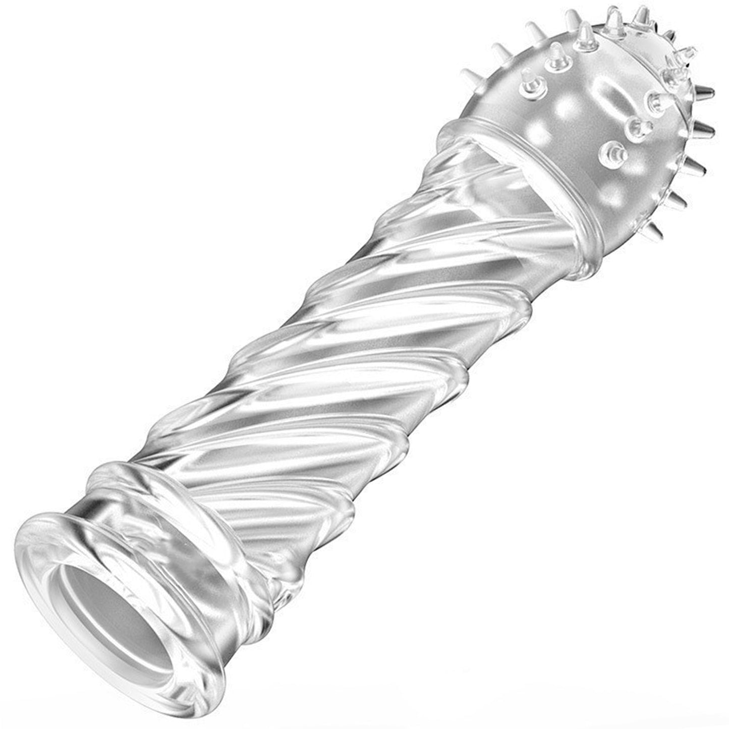 Set 2 Prezervative tip Manson LovePlay™ reutilizabile, cu efect de marire, cu striatii, din silicon premium, usor de curatat, 100g - LovePlay