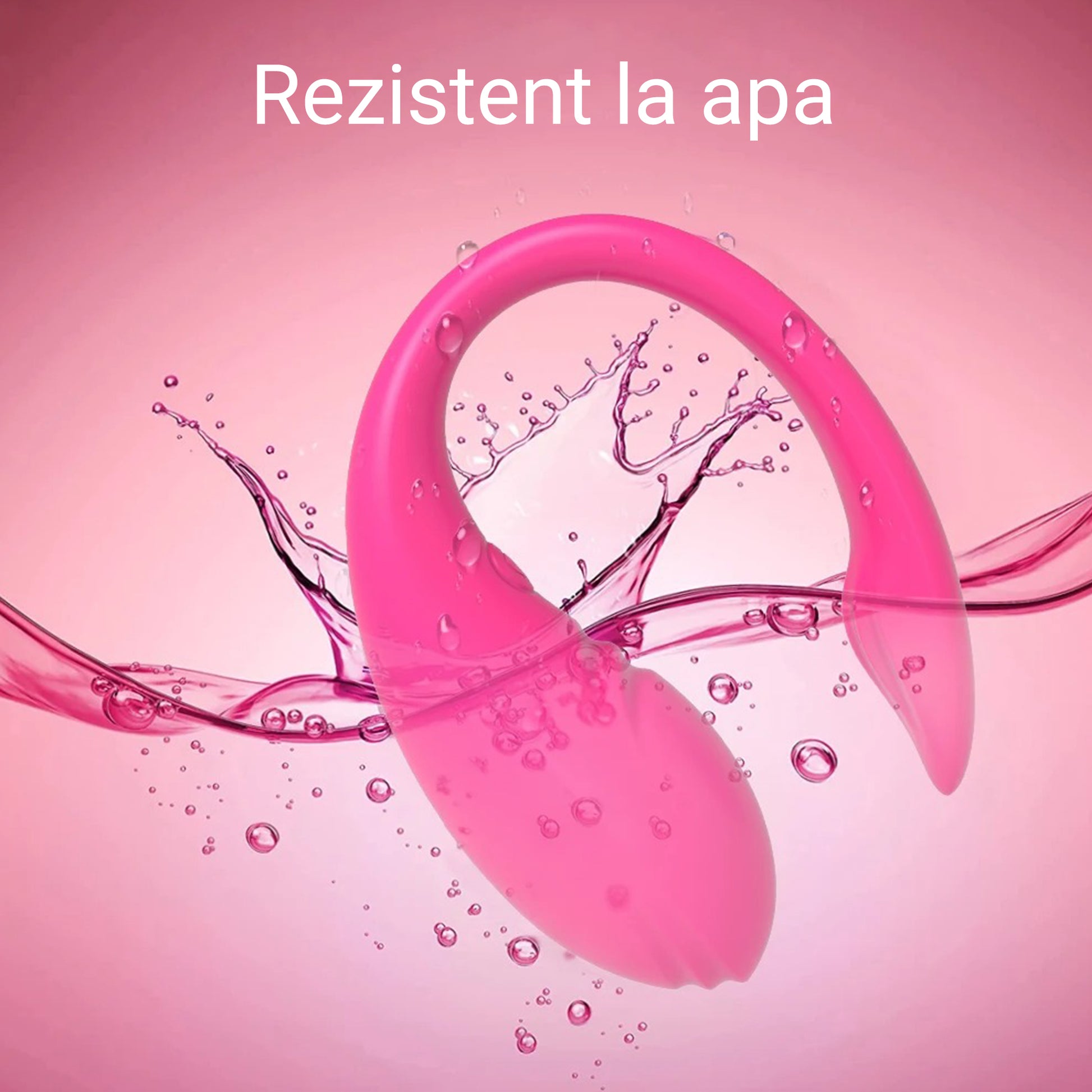 Vibrator LovePlay™ Delfin, cu 9 moduri diferite, cu functie de personalizare vibratii, reincarcabil si rezistent la apa, conexiune Bluetooth, control prin aplicatie, din silicon, roz - LovePlay