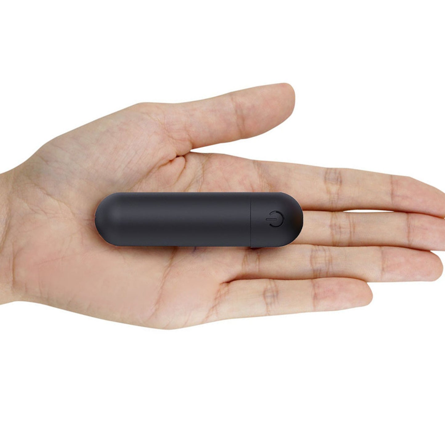Vibrator LovePlay™ Mini, cu 10 moduri de vibratie, silentios, rezistent la apa, incarcare USB, usor de transportat si curatat, design discret, negru, din silicon, 7.5 cm - LovePlay