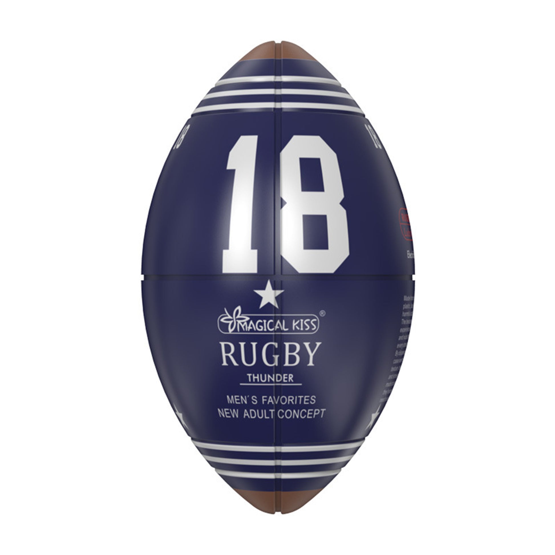 Set Masturbatoare LovePlay™ RugbyEgg, pachet 6 mini mingi rugby diferite, portabile 9 x 5 cm, din silicon, de unica folosinta - LovePlay