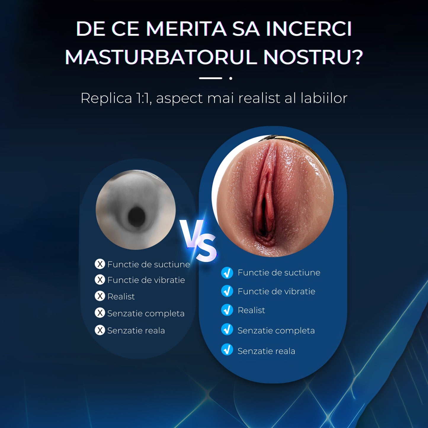 Masturbator Fleshlight LovePlay™ LikeHer, 10 moduri diferite, senzatie Deep Throat, cu vibratii si functie de orgasm, efect ultra-realist, rezistent la apa - LovePlay