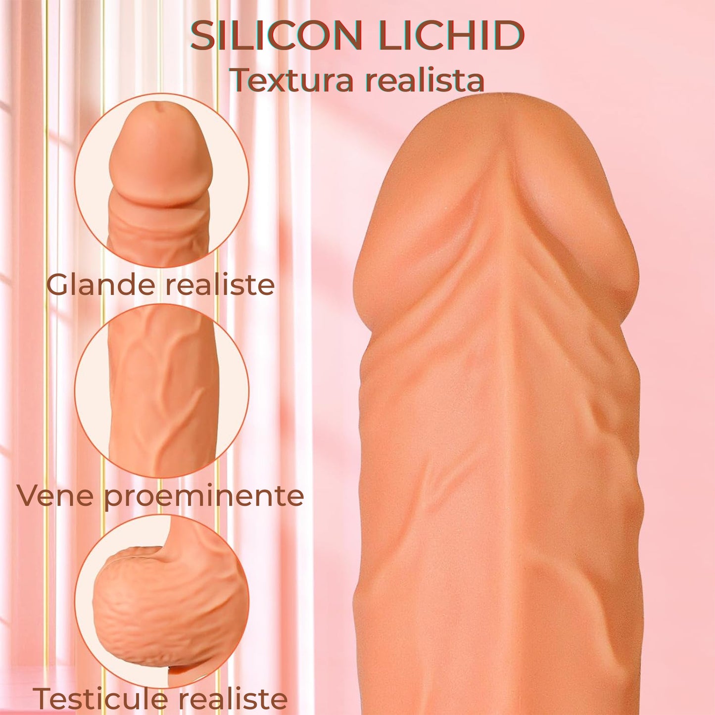 Masina de sex LovePlay™ PoundMe, cu dildo realist, automata cu 10 moduri de vibratie si penetrare, design curbat 23°, control prin telecomanda, ventuza puternica, silicon moale, reincarcabila USB, rezistent la apa - LovePlay