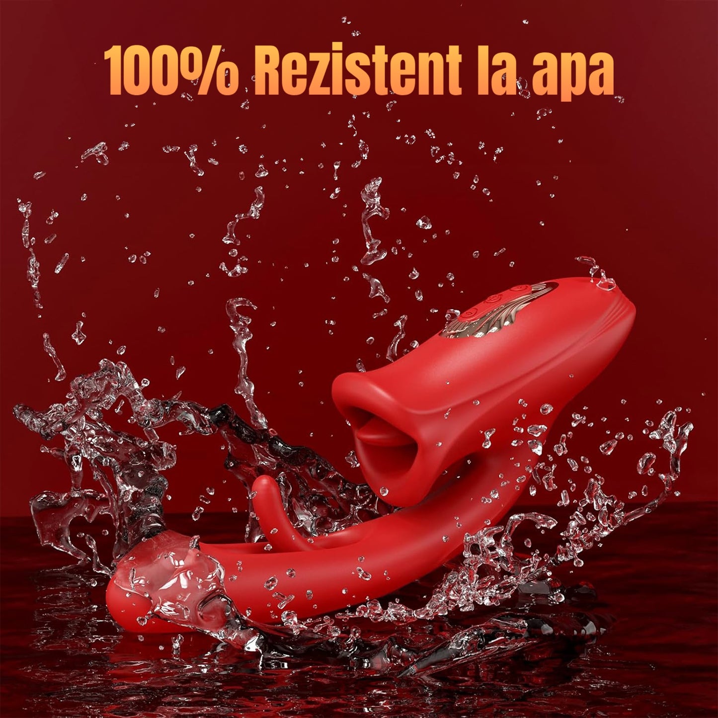 Vibrator inteligent LovePlay™ LickMe, cu limba flexibila si dildo, 9 moduri de lins, vibratie si pulsatie, control prin aplicatie, silicon lichid, rezistent la apa, pentru stimulare clitoridiana, anala si a sfarcurilor