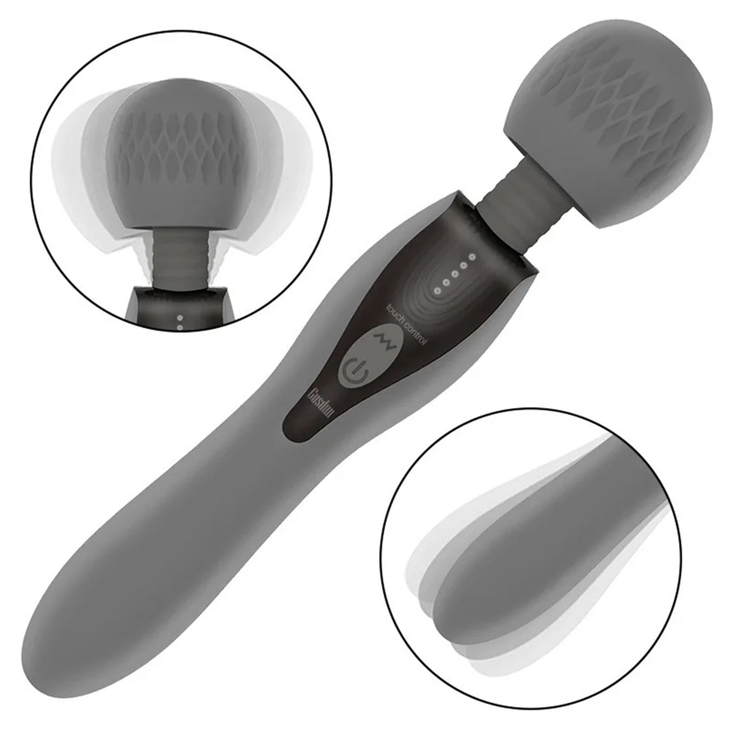 Vibrator 5 Power LovePlay™, 5 viteze si 5 moduri de masaj, din silicon moale, cu gat flexibil, reincarcabil prin USB, rezistent la apa, potrivit pentru piele sensibila