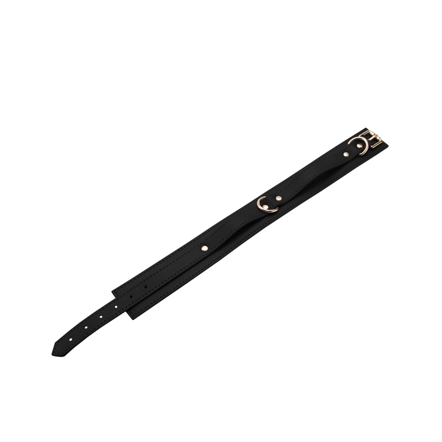 Set Complet de Accesorii BDSM, format din masca, lesa, zgarda din piele ecologica, catuse de maini si picioare, din piele ecologica, culoare negru - LovePlay