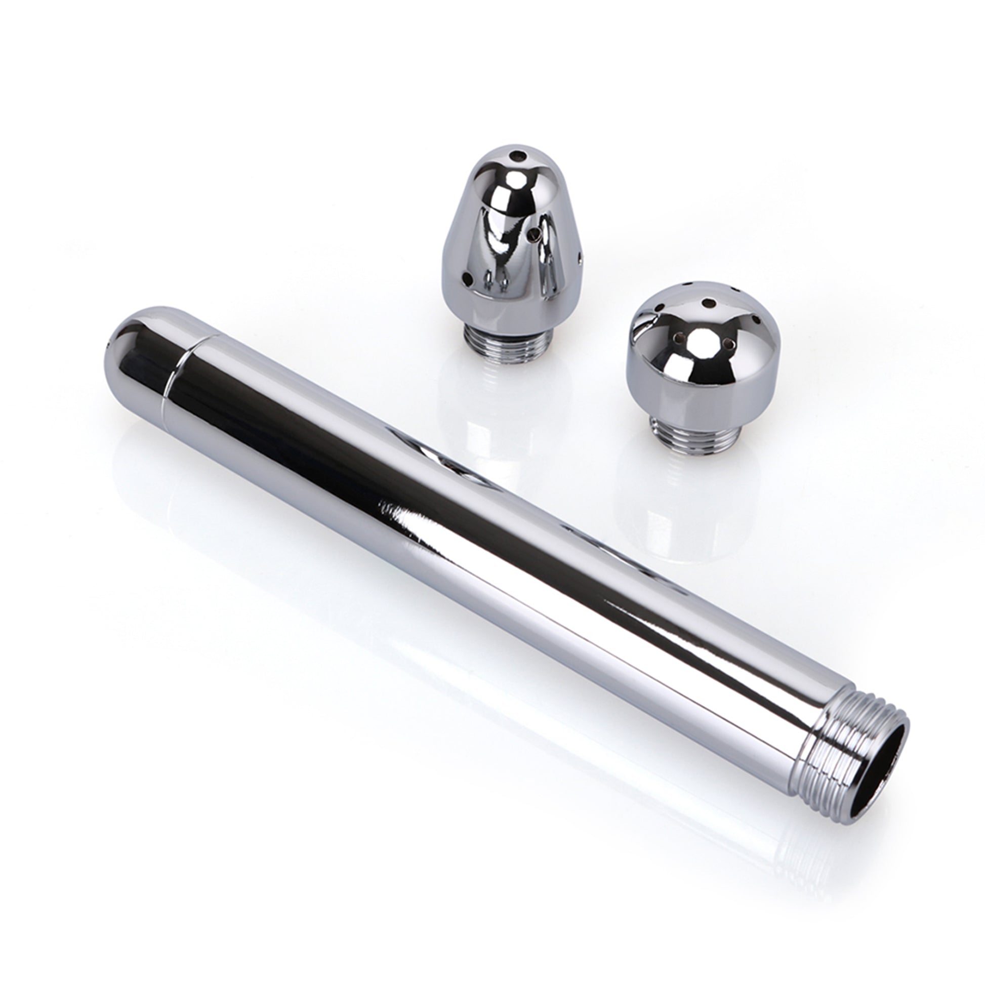 Dus Anal si Vaginal LovePlay™ Clean, din aluminiu, cu jet poros, pentru femei si barbati, cu doua capete diferite - LovePlay