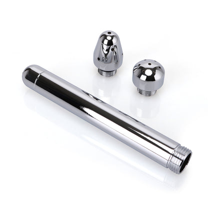 Dus Anal si Vaginal LovePlay™ Clean, din aluminiu, cu jet poros, pentru femei si barbati, cu doua capete diferite - LovePlay