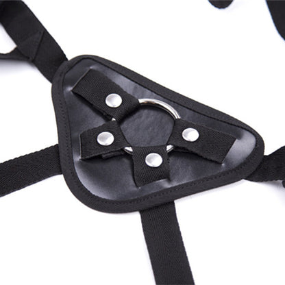 Ham Bondage LovePlay™ din piele pentru dominare - Chiloti ajustabili Unisex, compatibil cu orice tip de dildo, accesoriu BDSM, design Universal pentru confort maxim, Negru - LovePlay
