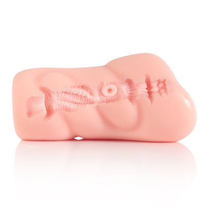 Masturbator anal LovePlay™ MissHer, design ultra-realist, cu striatii 3D, din silicon premium elastic si non-toxic, usor de curatat, rezistent la apa - LovePlay