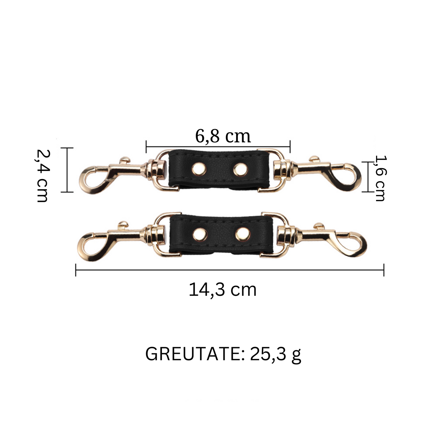 Set Complet de Accesorii BDSM, format din masca, lesa, zgarda din piele ecologica, catuse de maini si picioare, din piele ecologica, culoare negru - LovePlay