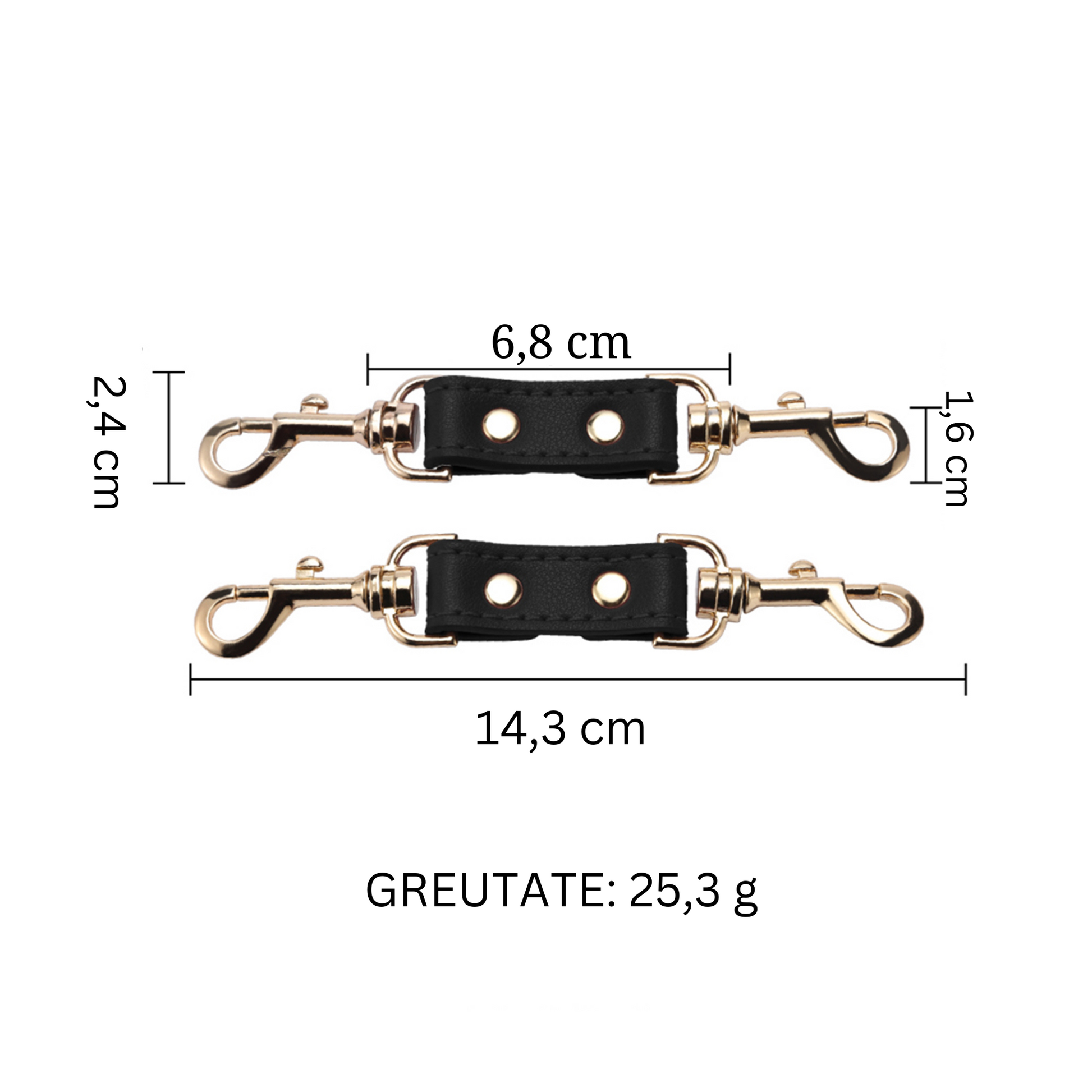 Set Complet de Accesorii BDSM, format din masca, lesa, zgarda din piele ecologica, catuse de maini si picioare, din piele ecologica, culoare negru - LovePlay