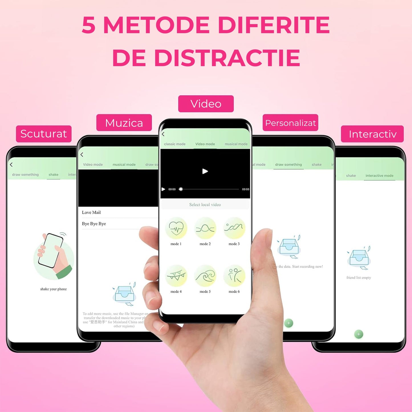 Vibrator LovePlay™ Delfin, cu 9 moduri diferite, cu functie de personalizare vibratii, reincarcabil si rezistent la apa, conexiune Bluetooth, control prin aplicatie, din silicon, roz - LovePlay