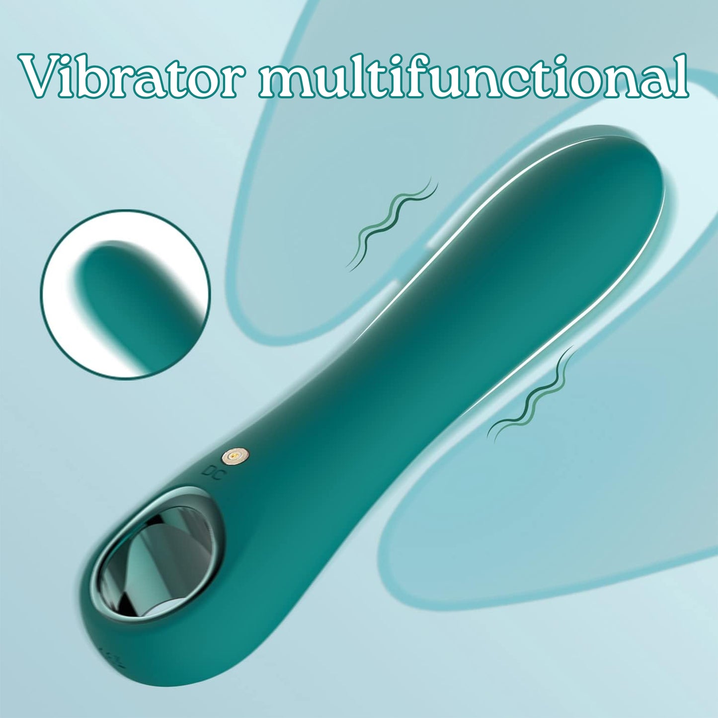 Vibrator G-Luxe din silicon moale, 10 moduri de vibratie, pentru stimulare clitoridiana, vaginala si anala, motor puternic, rezistent la apa, incarcare USB, potrivit pentru femei si barbati, verde