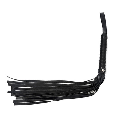 Bici LovePlay™ BlackWhip, din piele artificiala, BDSM, pentru jocuri de cuplu, negru, 50 g, 48 x 16 cm - LovePlay