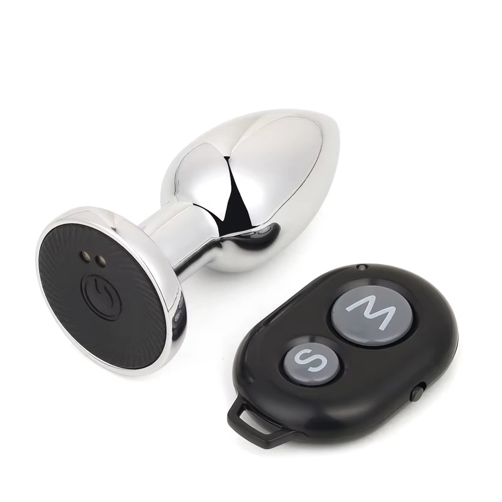 Dop anal cu vibratii LovePlay™ GameOn, cu 10 frecvente diferite, stimulare punct G, control de la distanta prin telecomanda, rezistent la apa, din otel inoxidabil, reincarcabil prin acumulator - LovePlay