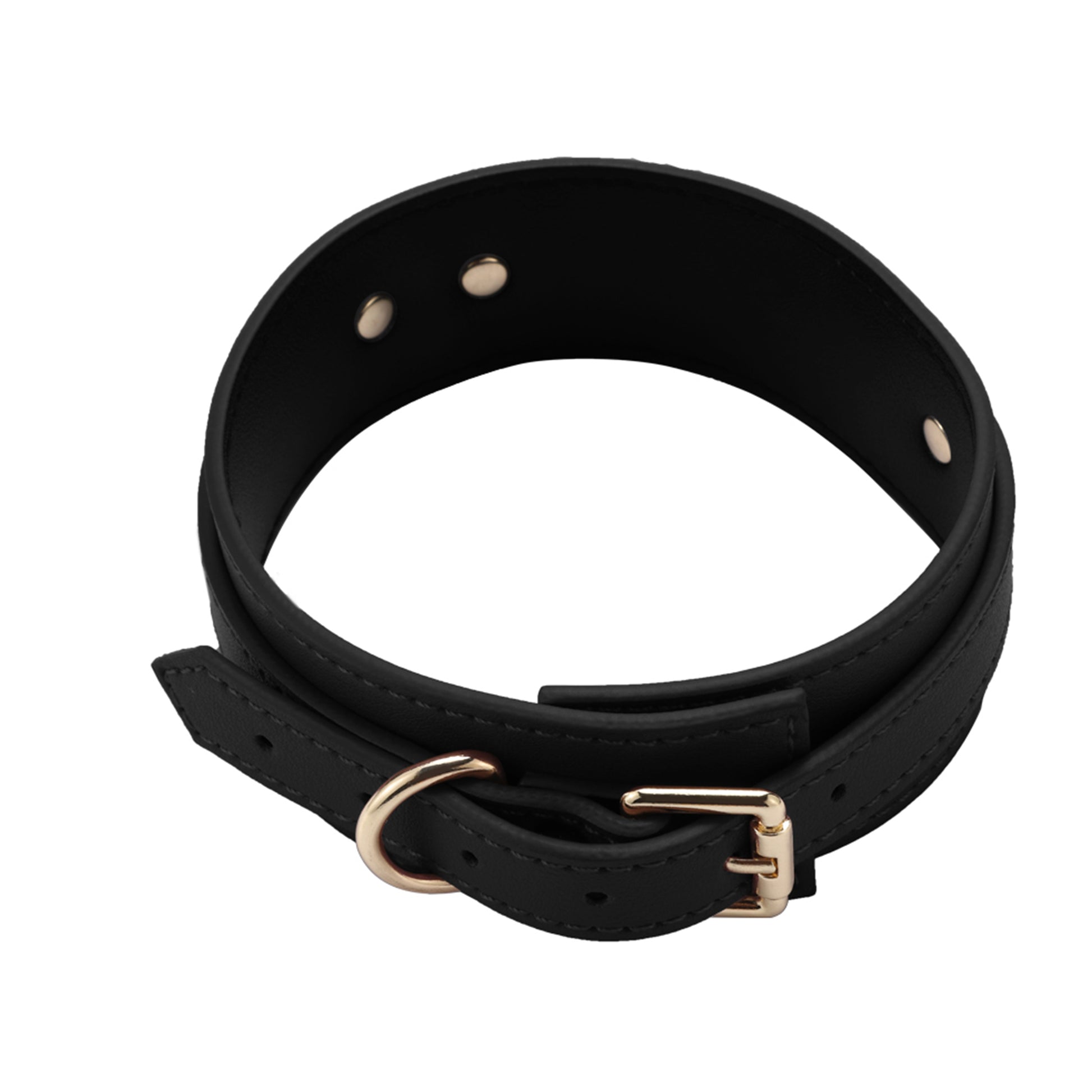 Set Complet de Accesorii BDSM, format din masca, lesa, zgarda din piele ecologica, catuse de maini si picioare, din piele ecologica, culoare negru - LovePlay
