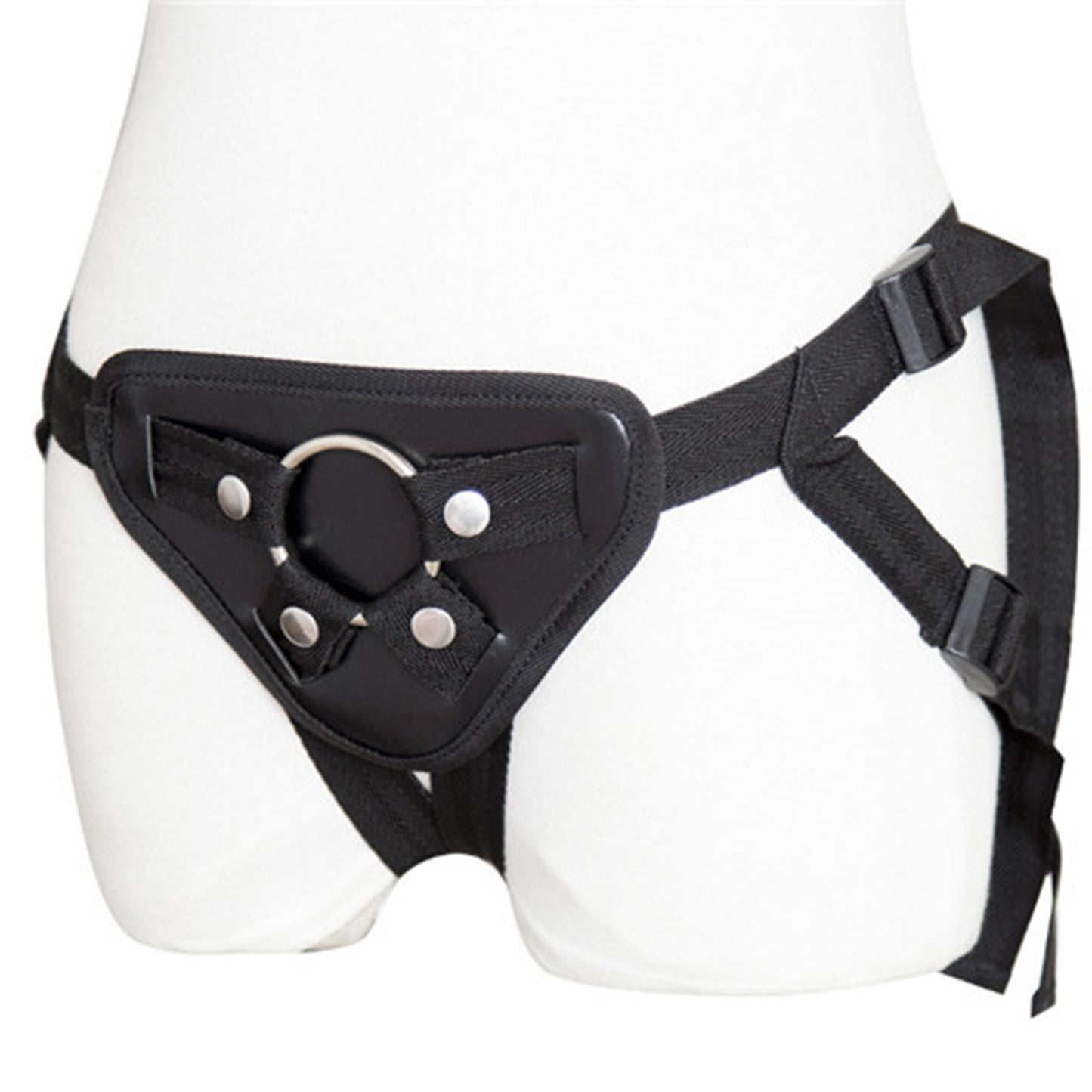 Ham Bondage LovePlay™ din piele pentru dominare - Chiloti ajustabili Unisex, compatibil cu orice tip de dildo, accesoriu BDSM, design Universal pentru confort maxim, Negru - LovePlay