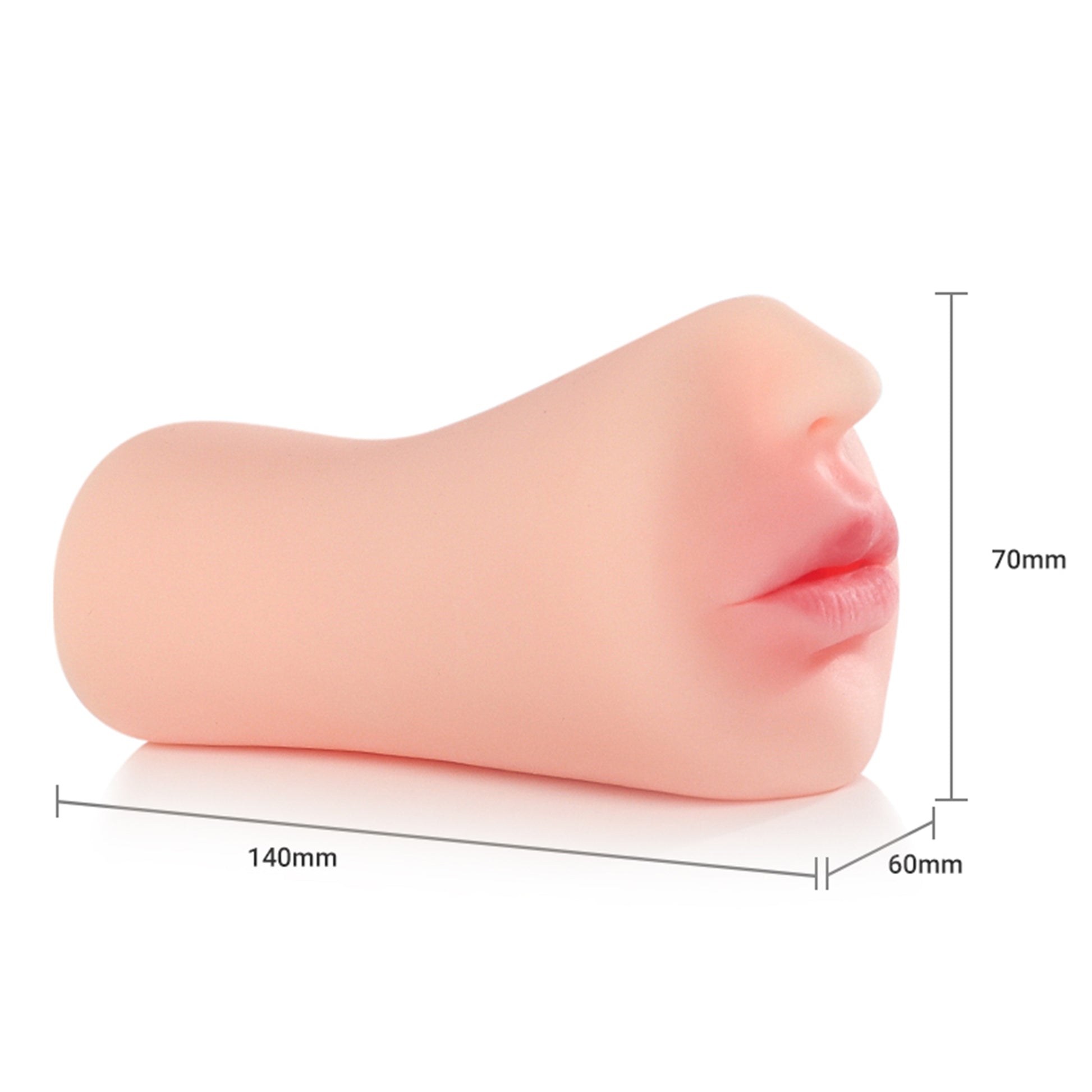 Masturbator cu un canal LovePlay™ MissHer, efect de stimulare orala, ultra-realist, cu striatii 3D, din silicon premium non-toxic, design coapse anatomic, usor de curatat, din silicon elastic si rezistent la apa, 14,5 x 7,5 x 6 cm, 300 g - LovePlay