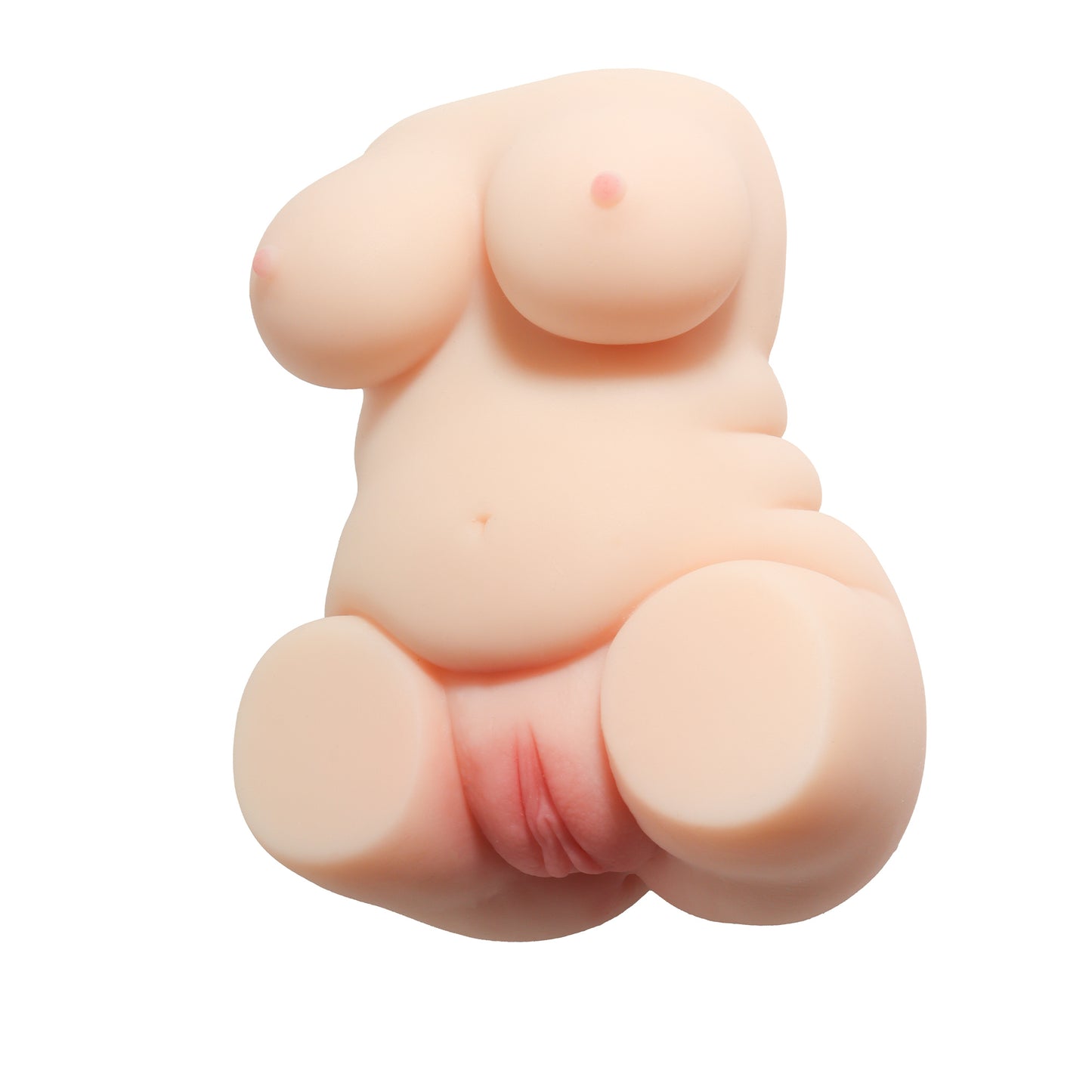 Masturbator doua canale LovePlay™ SexDoll plus size, ultra-realist, cu striatii 3D, din silicon premium non-toxic, design coapse anatomic, usor de curatat, din silicon elastic si rezistent la apa, 12 x 16 x 8 cm, 850 g