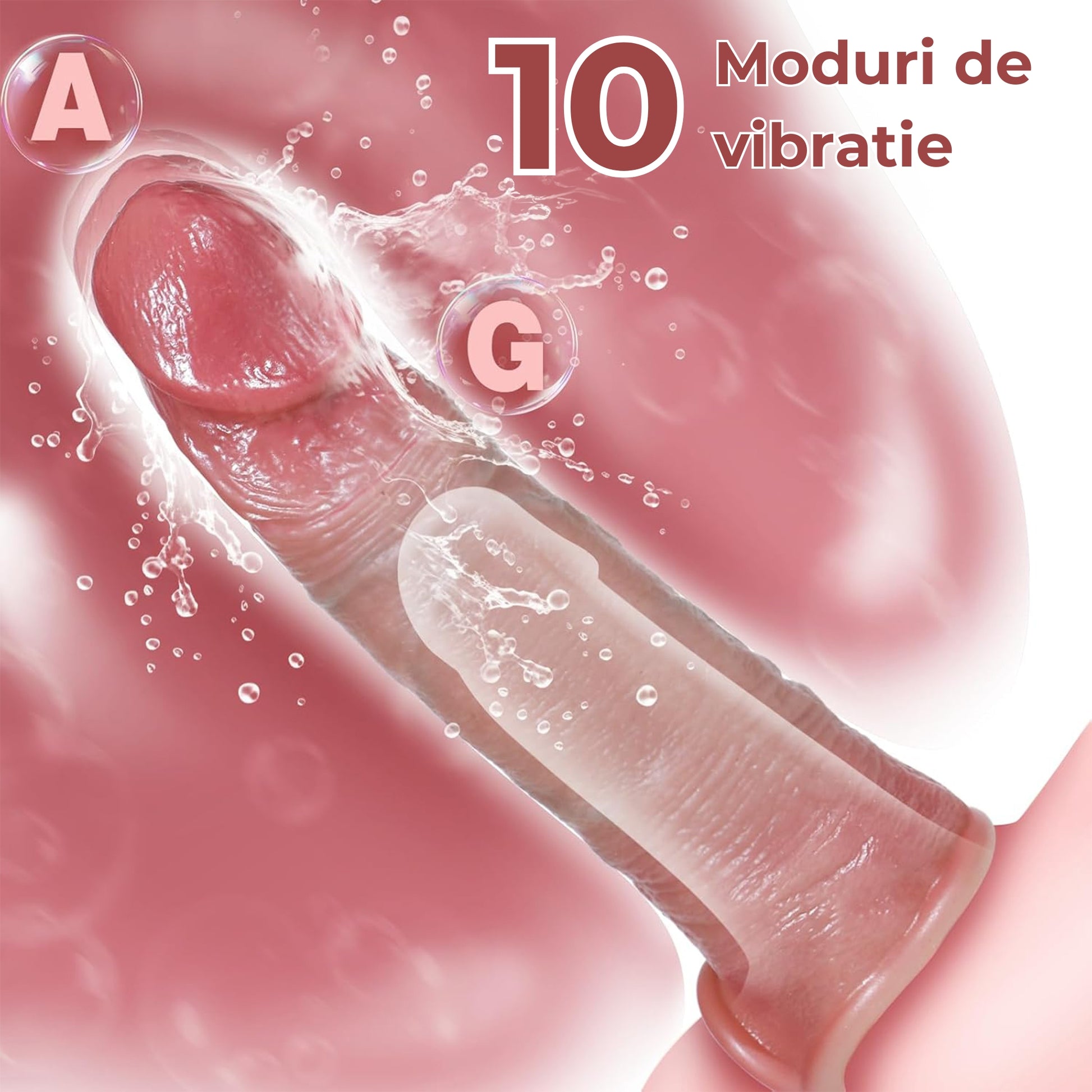 Manson penis LovePlay™ LongFriend, cu 10 moduri de vibratie, vene proeminente, control prin telecomanda, din silicon non-toxic, atasabil, lungime inserabila de 18 cm, rezistent la apa, diametru interior de 4.5 cm - LovePlay