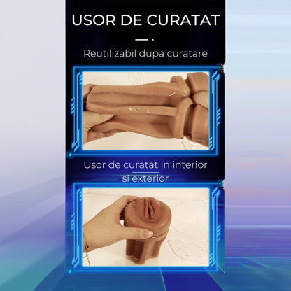 Masturbator Fleshlight LovePlay™ LikeHer, 10 moduri diferite, senzatie Deep Throat, cu vibratii si functie de orgasm, efect ultra-realist, rezistent la apa - LovePlay
