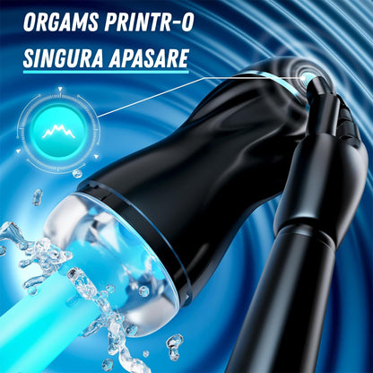 Masturbator automat LovePlay™ SuckMistress, cu 3 niveluri de suctiune, 7 moduri de vibratie, canal 3D realist, control prin aplicatie, maini libere, reincarcabil USB-C, pentru barbati - LovePlay