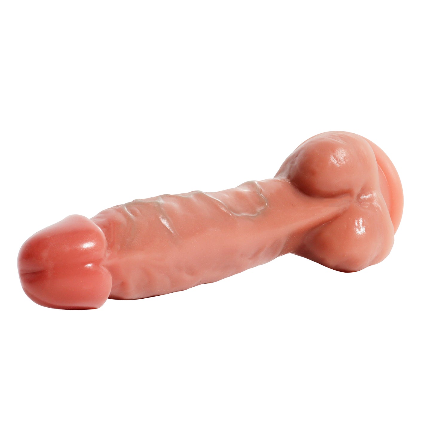 Dildo Ultra-Realistic Loveplay™ ClassicHim, cu vene proeminente din silicon de inalta calitate, cu ventuza pentru fixare usoara, rezistent la apa, lungime inserabila 12,5 cm, greutate 186g - LovePlay