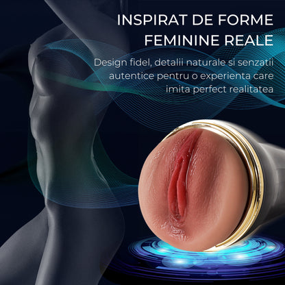 Masturbator Fleshlight LovePlay™ LikeHer, 10 moduri diferite, senzatie Deep Throat, cu vibratii si functie de orgasm, efect ultra-realist, rezistent la apa - LovePlay