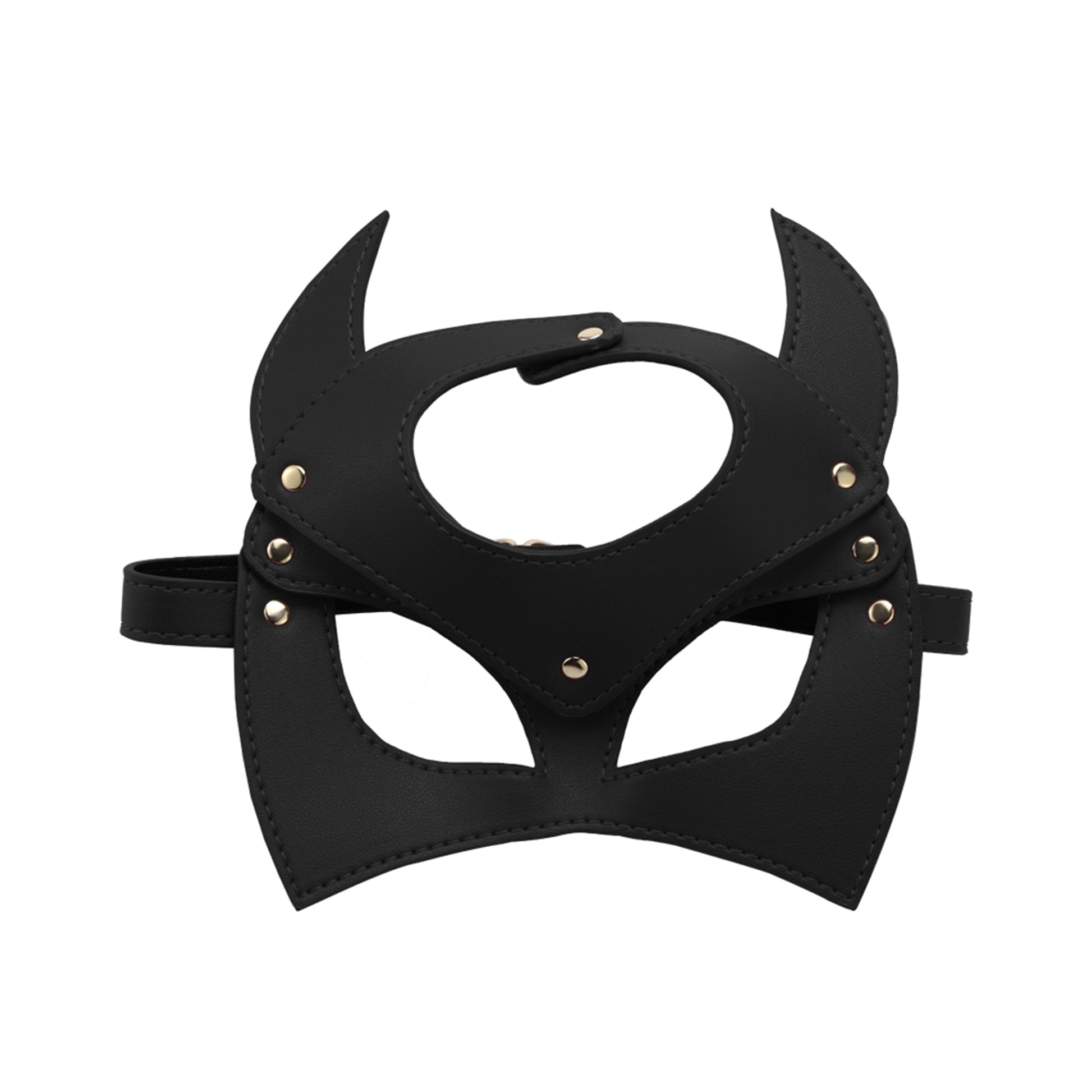 Set Complet de Accesorii BDSM, format din masca, lesa, zgarda din piele ecologica, catuse de maini si picioare, din piele ecologica, culoare negru - LovePlay