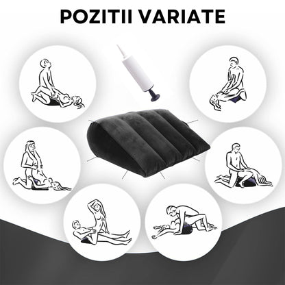 Perna LovePlay™ SexPillow pentru diferite pozitii sexuale, cu pompa inclusa, 36x45x18 cm - LovePlay