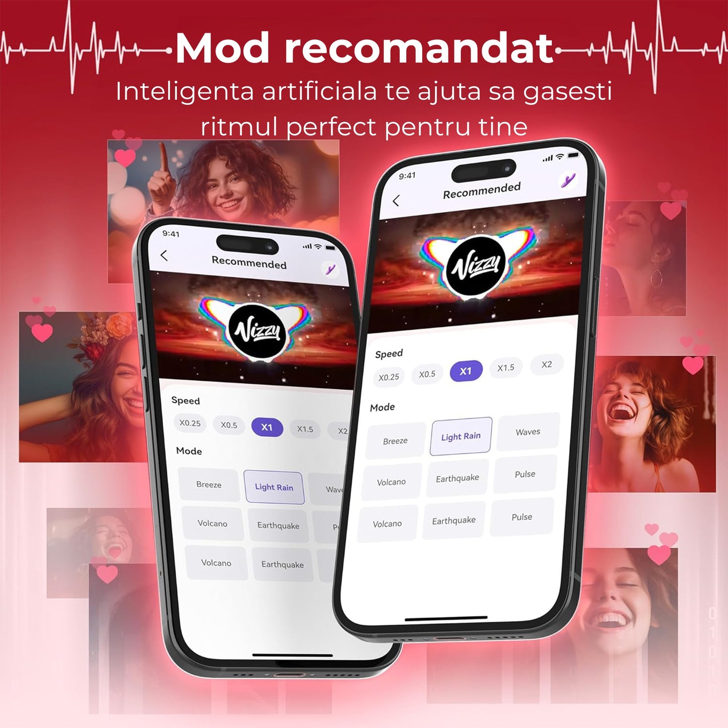 Vibrator LovePlay 4 in 1 RedRabbit, cu 5 tipuri de suctie si 10 de vibratie, tip iepure, motor dublu, design discret, incarcare USB, stimulare vaginala, clitoridiana, puncte C, G si A, din silicon, rosu, 10 x 10 x 20 cm - LovePlay