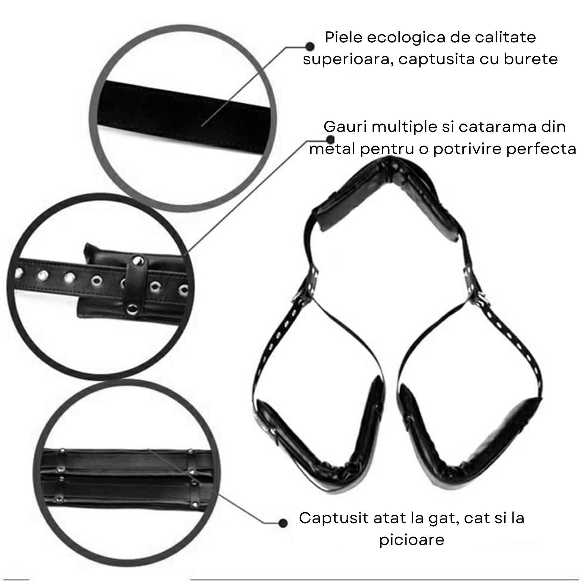 Sistem de fixare si sustinere a gatului si a picioarelor LovePlay™ BDSM, pentru jocuri erotice - LovePlay