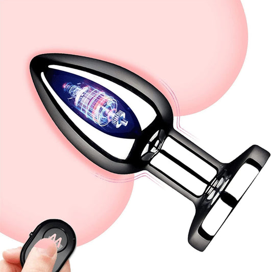 Dop anal cu vibratii LovePlay™ GameOn, cu 10 frecvente diferite, stimulare punct G, control de la distanta prin telecomanda, rezistent la apa, din otel inoxidabil, reincarcabil prin acumulator