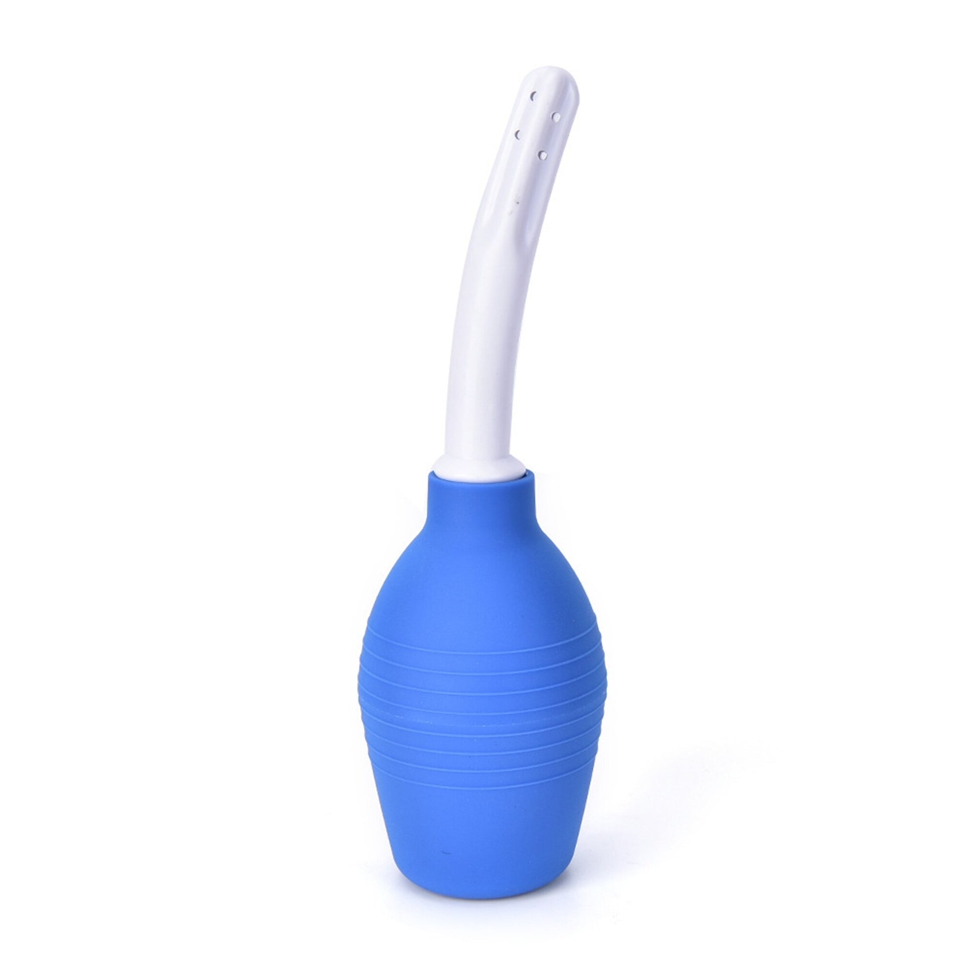 Dus Igiena Intima LovePlay™ ShowerTime, pentru irigare anala si vaginala, 310 ml, portabil, usor de utilizat, din silicon, albastru, pentru femei si barbati - LovePlay